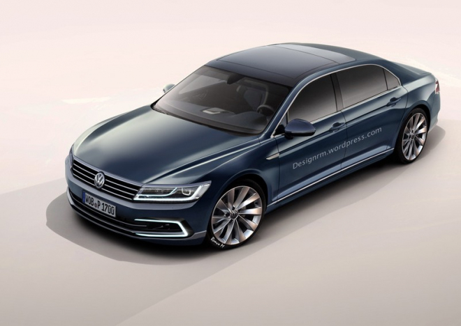 VW Phaeton 2017: sériová verze bude spíše velký Passat (ilustrace)