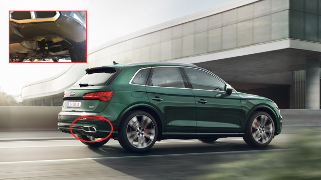 Nové Audi SQ5 má ty nejfalešnější z falešných výfuků. Nevšiml si toho nikdo