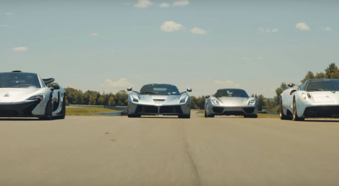 „Svatá trojice“ v akci na jednom okruhu i s Pagani Huayra vám rozjasní den (video)