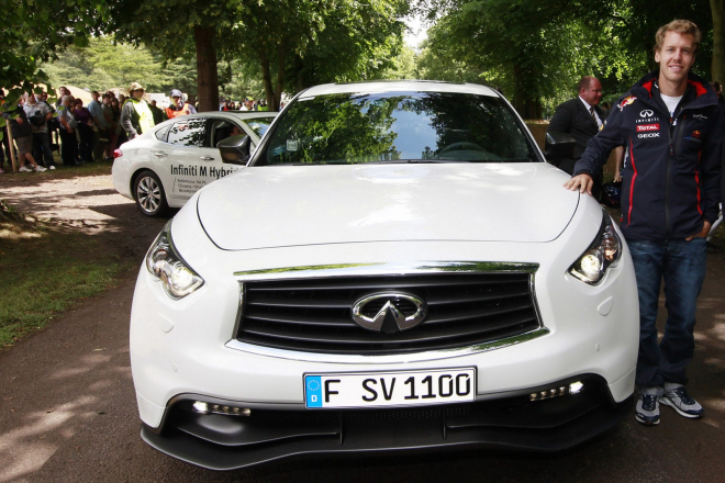 Infiniti FX50S Sebastian Vettel poprvé v akci v Goodwoodu, zní hrozivě (+ videa)