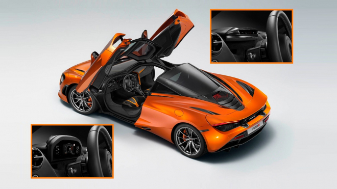 McLaren 720S odhalen na další uniklé fotce, uvnitř má sklopnou přístrojovku