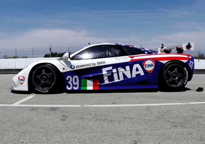 McLaren F1 GTR 1996: legenda v akci na okruhu v Ohiu, z pohledu šesti kamer (video)