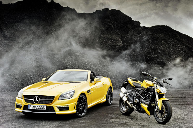 Mercedes SLK 55 AMG Streetfighter Yellow: mašina na čtyřech kolech