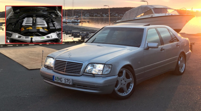 K mání je vzácný Mercedes S 70 AMG, je to 7,0 V12 ze Zondy obalený luxusem