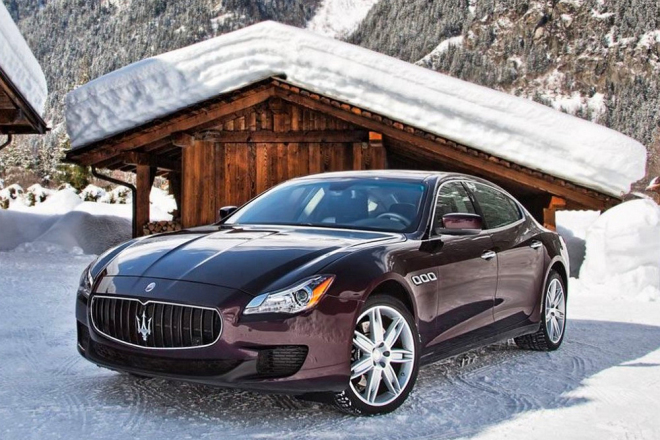 Maserati Quattroporte S Q4 2013: čtyřkolka v zimní akci na nových fotkách a videu