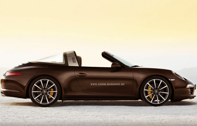 Porsche 911 991 Targa: takhle bude vypadat bez střešního panelu (ilustrace)