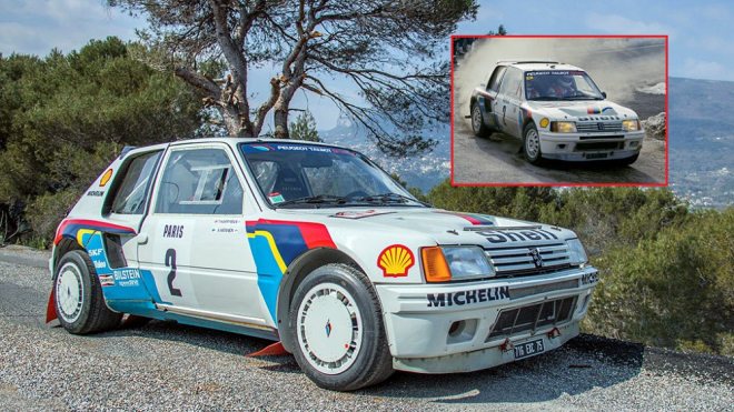 Kupte si skutečné monstrum skupiny B, Peugeot 205 turbo 16 Evo I po Vatanenovi