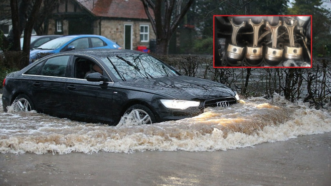 Proč není chytré jezdit autem hlubší vodou? Neopatrnost v mžiku zničí motor