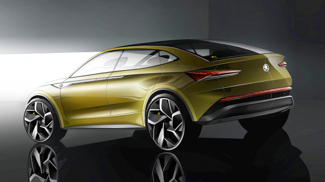 Škoda Vision E odhalila svůj vzhled. Míří směr Kodiaq Coupe, elektricky, bez řidiče