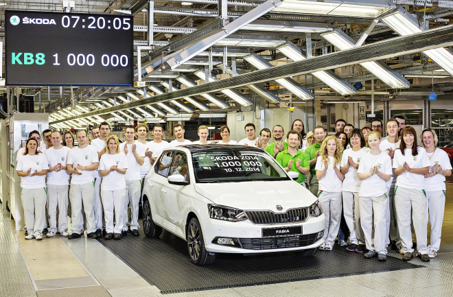 Škoda letos poprvé vyrobila přes milion aut za rok, jubilantem je nová Fabia