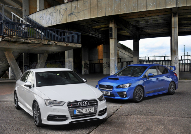 Test Audi S3 Sedan vs. Subaru WRX STi 2015: agent 007 vyzval bestii