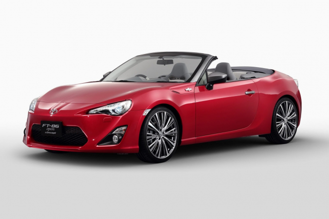 Toyota FT-86 Open Concept: otevřená GT 86 míří do Tokia v červeném a s automatem