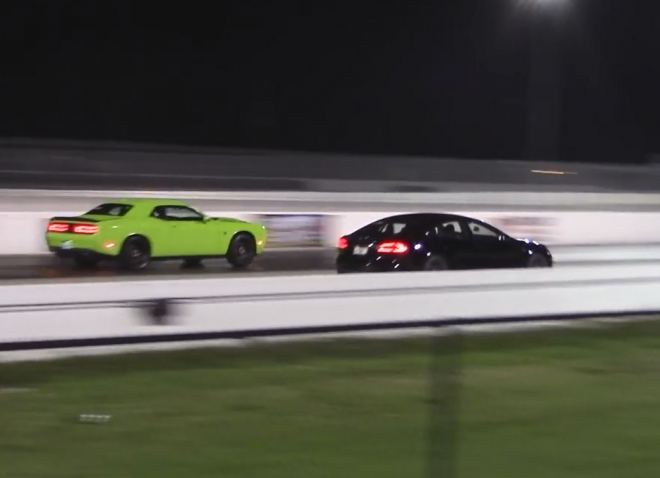 Tesla Model S P85D vs. Dodge Challenger SRT Hellcat podruhé: bylo to těsné (video)